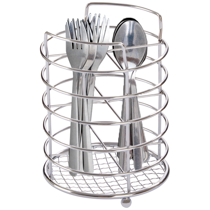 Chrome 4 Section Cutlery Caddy | Soren