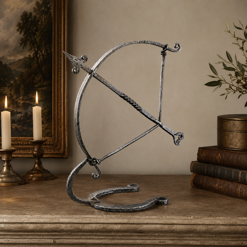 Armillary Arrow Solid Wrought Iron Sculpture
