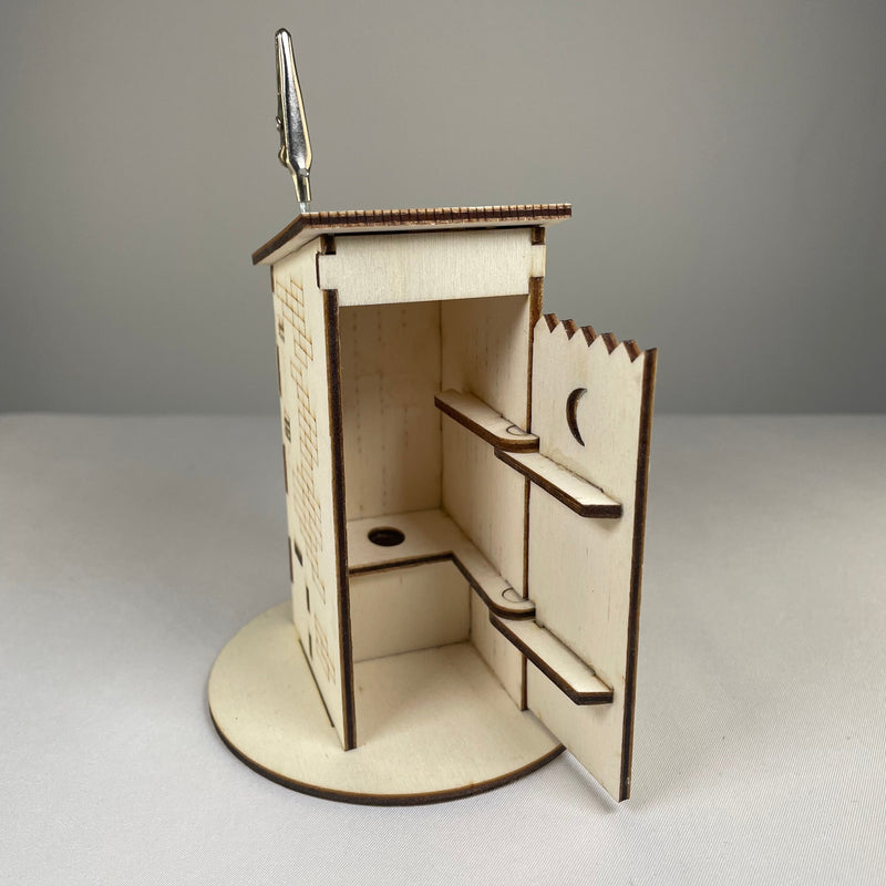 Outhouse WC Toilet - Flatpack Model Kit by Curious Rabbit ®