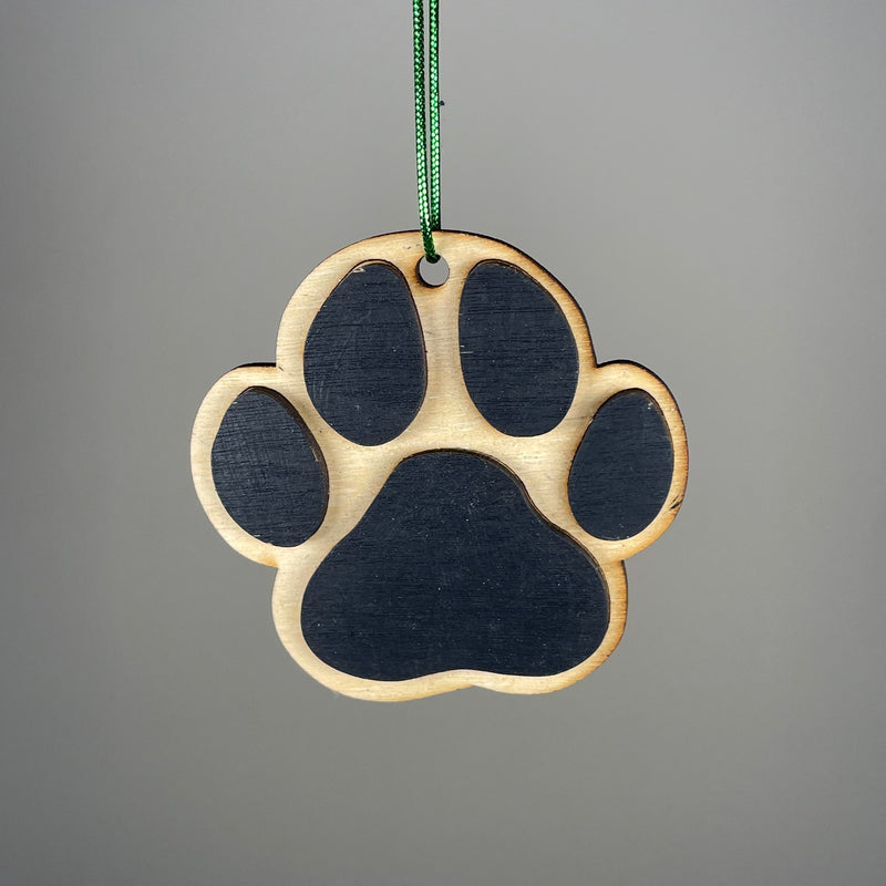 Dog Paw Print Bauble - Handmade Ornament