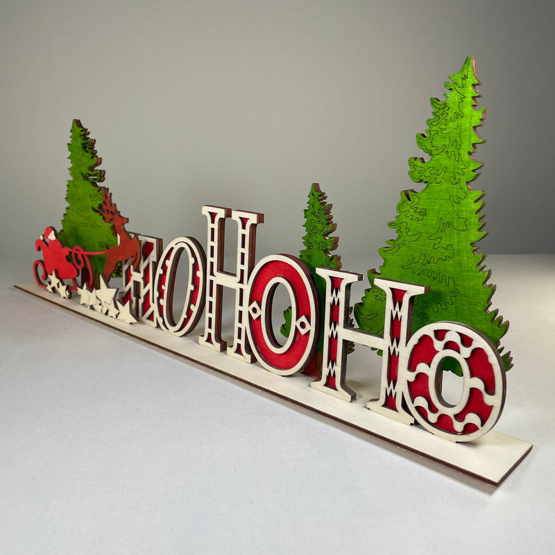 Ho Ho Ho Sign - Handmade Ornament