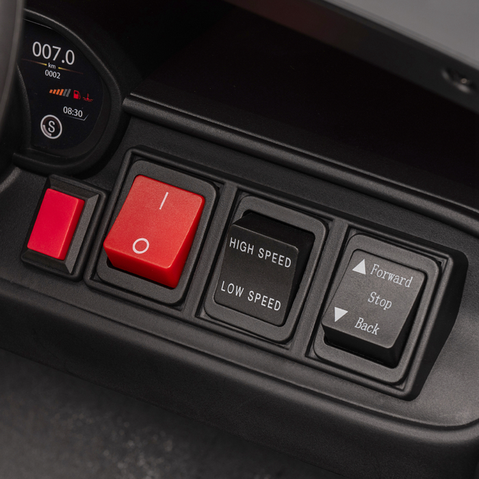 AIYAPLAY Kids Electric Ride pm Police Car with Remote Control, Multicoloured