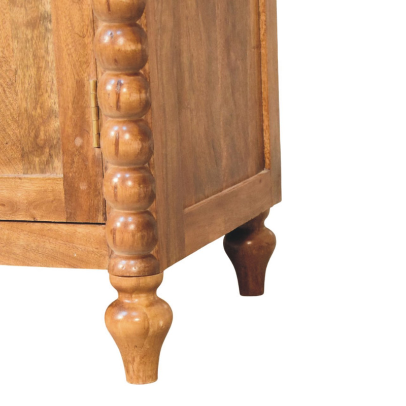 Artisan Furniture Solid Wood Spindle Sideboard, 3 Drawers & 2 Doors, Brown