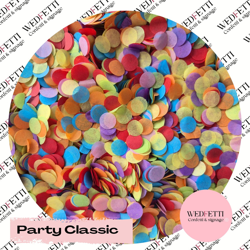 Biodegradable Slow falling paper Confetti - classic party mix bulk bag 500g