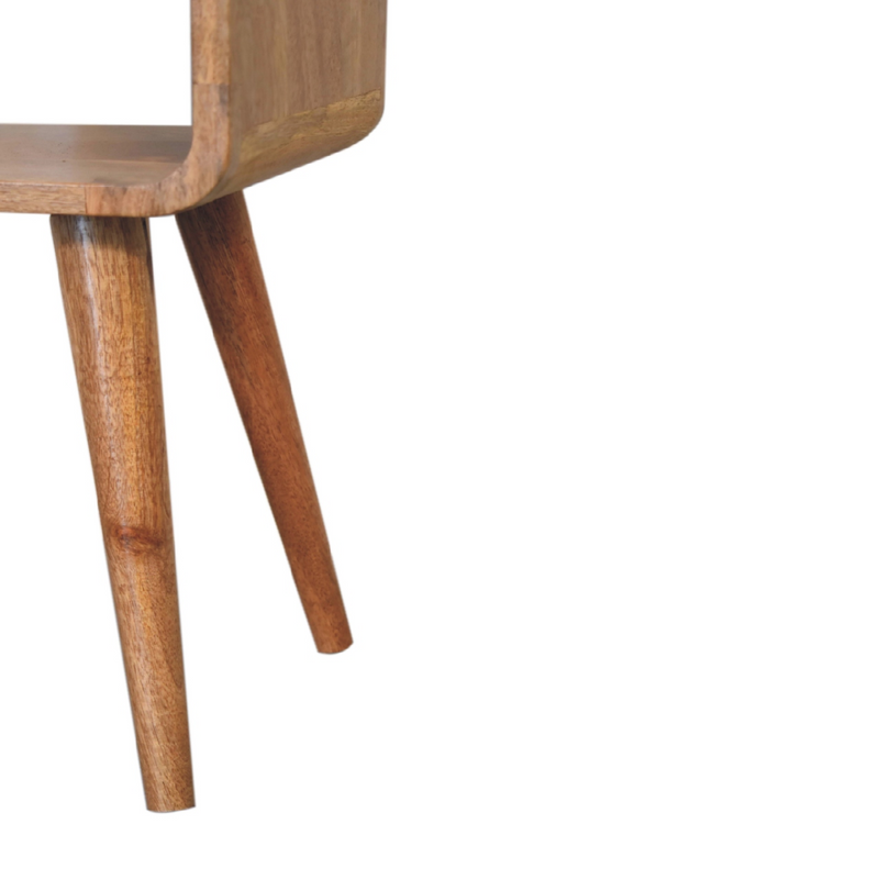 Artisan Furniture Solid Wood Mini Curved Open Bedside