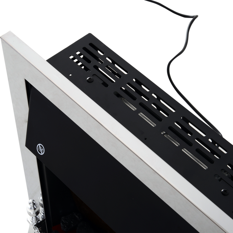 LED Flame Electric Fire Place-Silver | aosom.co.uk