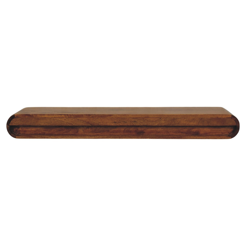 Artisan Furniture Solid Wood Solis Wall-Mounted Console, 3 Drawers, Brown
