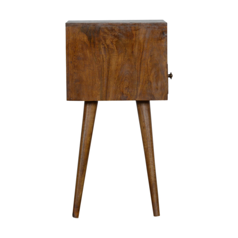 Artisan Furniture Solid Wood Mini Geo Brass Bedside