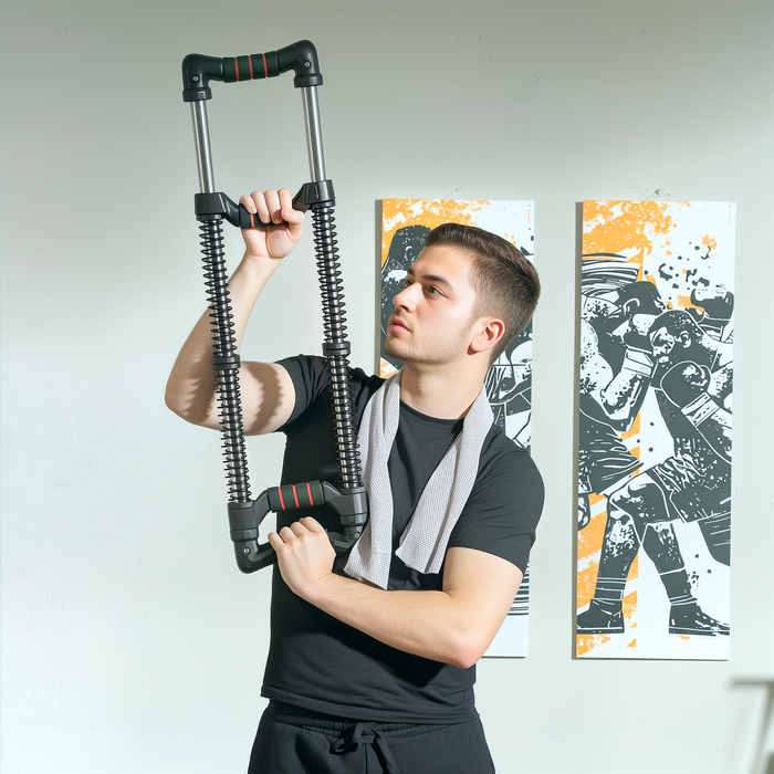 SPORTNOW Chest Expander with 10-50kg Adjustable Resistance for Men, Women