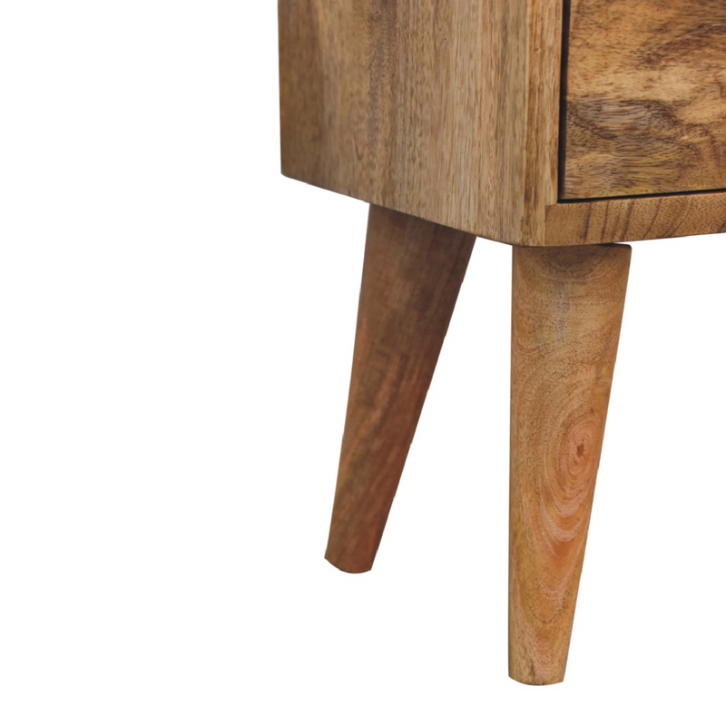 Artisan Furniture Solid Wood Mini Oak-ish Modern Bedside