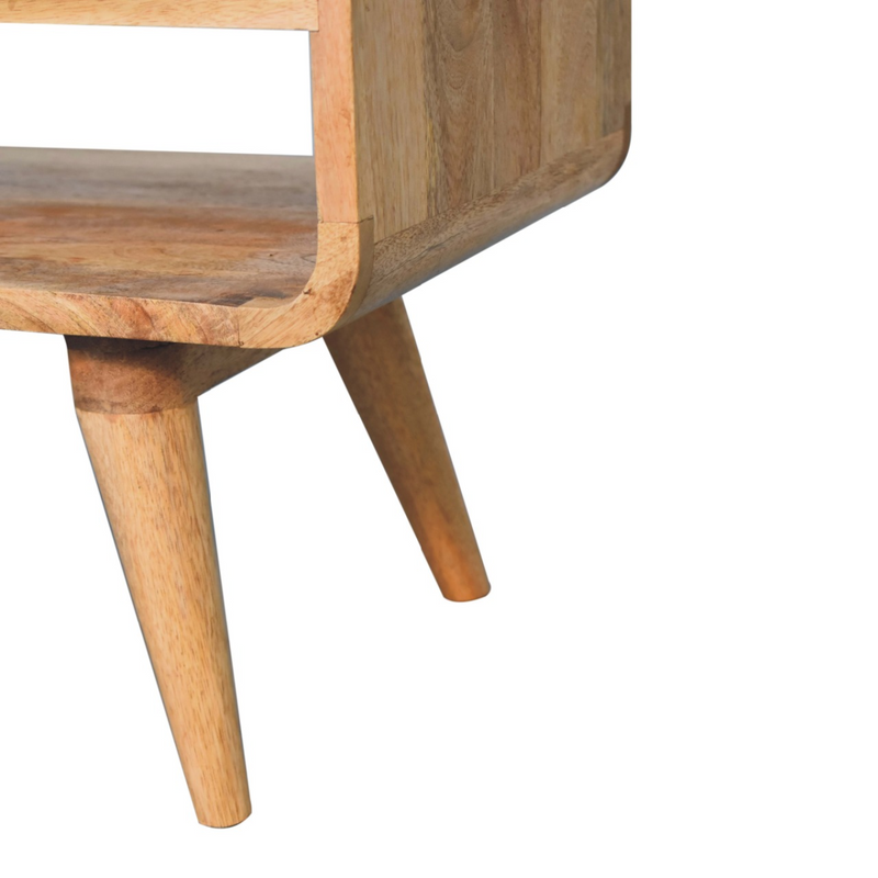 Artisan Furniture Solid Wood Reverse Curve Oak-ish Media Unit