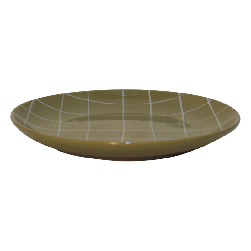 Artisan Furniture Serveware - Dahlia Plate Set, Olive Green