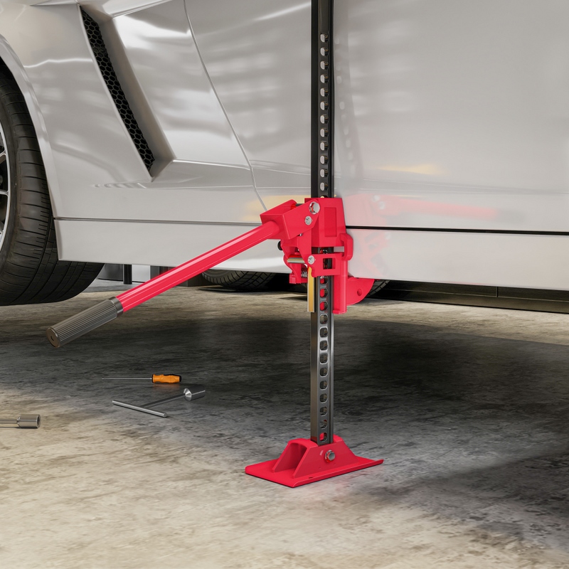 HOMCOM 33" 3 Tonne High Lift Farm Jack for 4x4 Tractors Trucks, Red