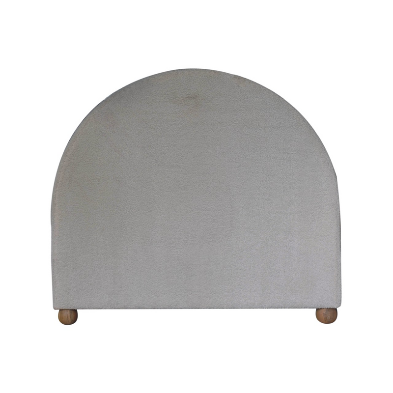 Artisan Furniture Solid Wood Cream Boucle Double Bed