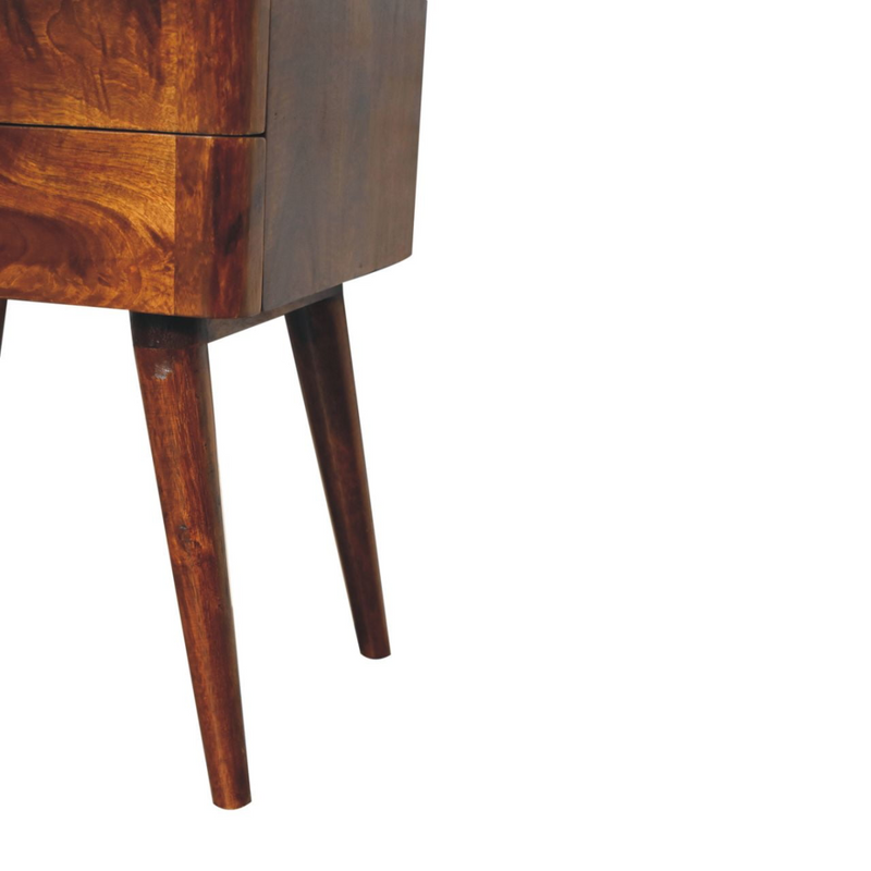 Artisan Furniture Solid Wood Chestnut T-Bar Nordic Bedside