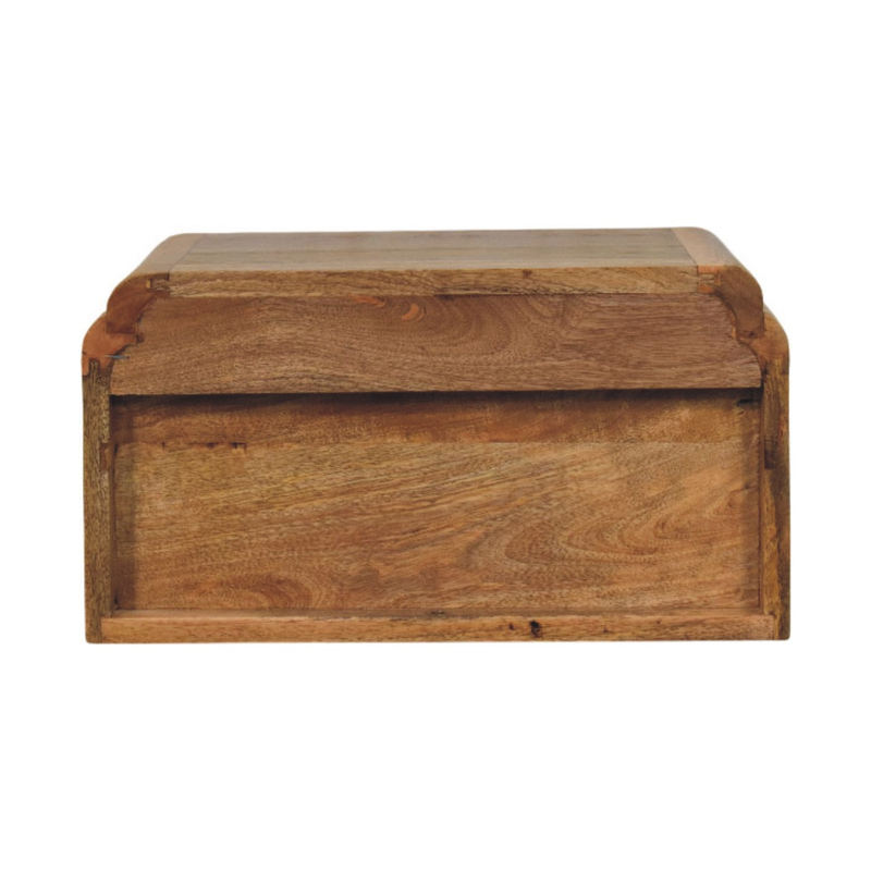 Artisan Furniture Solid Wood Avora Wall-Mounted Bedside, 1 Drawer & 1 Shelf, Beige