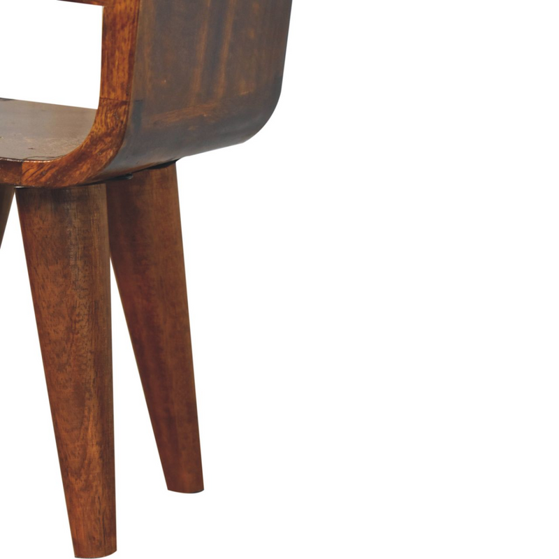 Artisan Furniture Solid Wood Extra Mini Chestnut Curve Lower Bedside