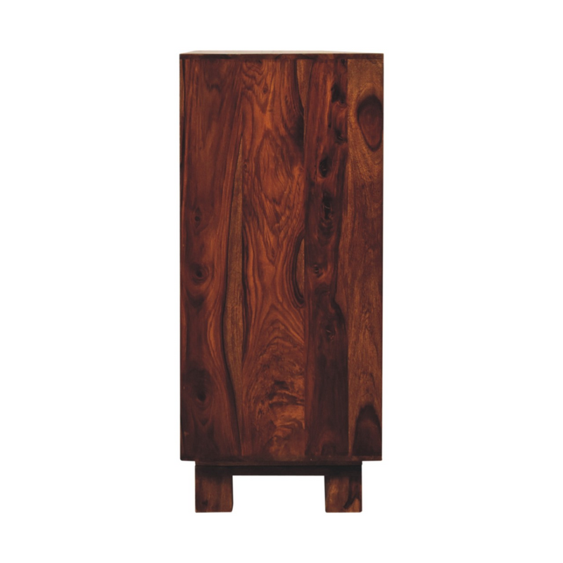 Artisan Furniture Solid Wood Tula Mini Sideboard, Brown, 3 Drawers and 1 Door