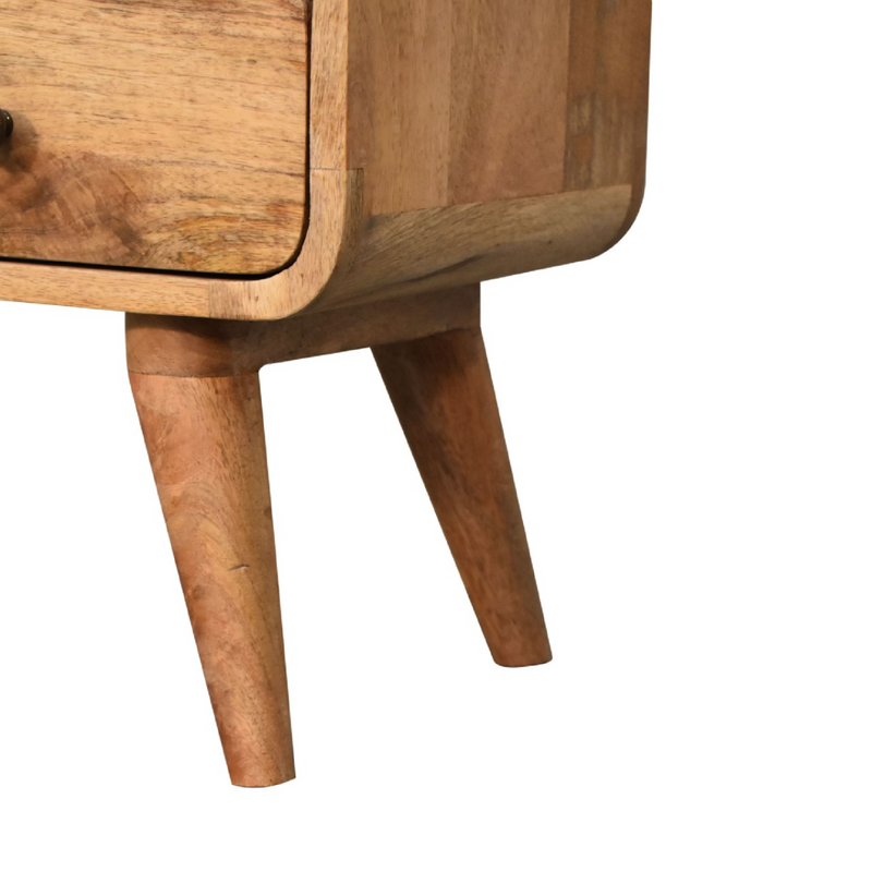Artisan Furniture Solid Wood Mini Curved Oak-ish Media Unit