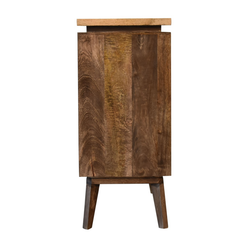 Artisan Furniture Solid Wood Platform Cabinet, Light Brown, 2 Doors