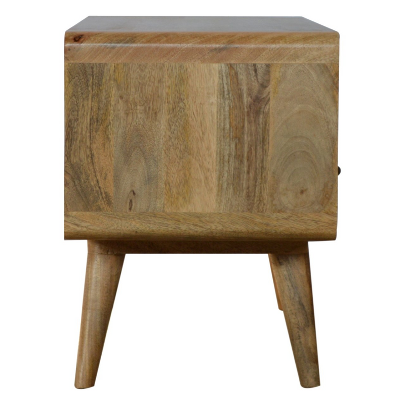 Artisan Furniture Solid Wood Curved Oak-ish Media Unit