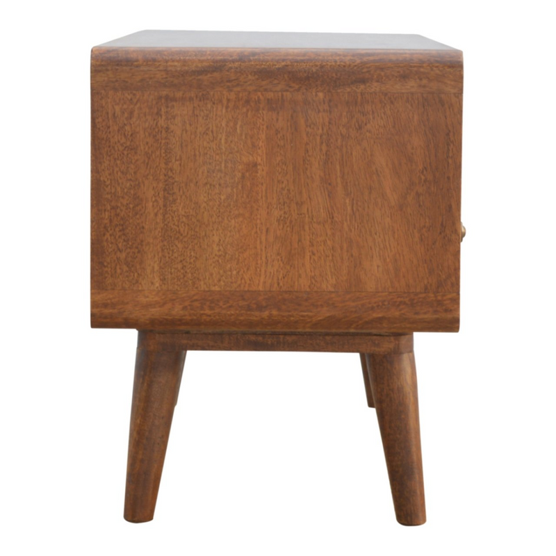 Artisan Furniture Solid Wood Curved Chestnut Media Unit