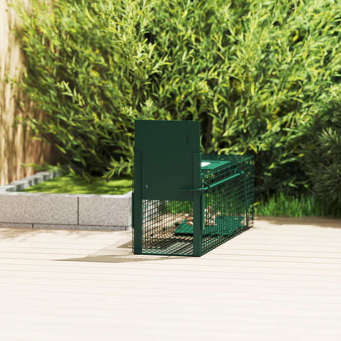 Outsunny Single Door Rat Trap for Small Animals, Dark Green