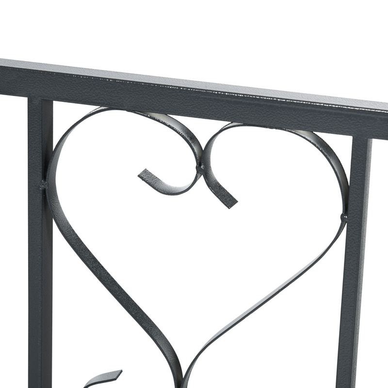 Outsunny Metal Garden Arch with Double Gate, Garden Arbor Climbing Plants