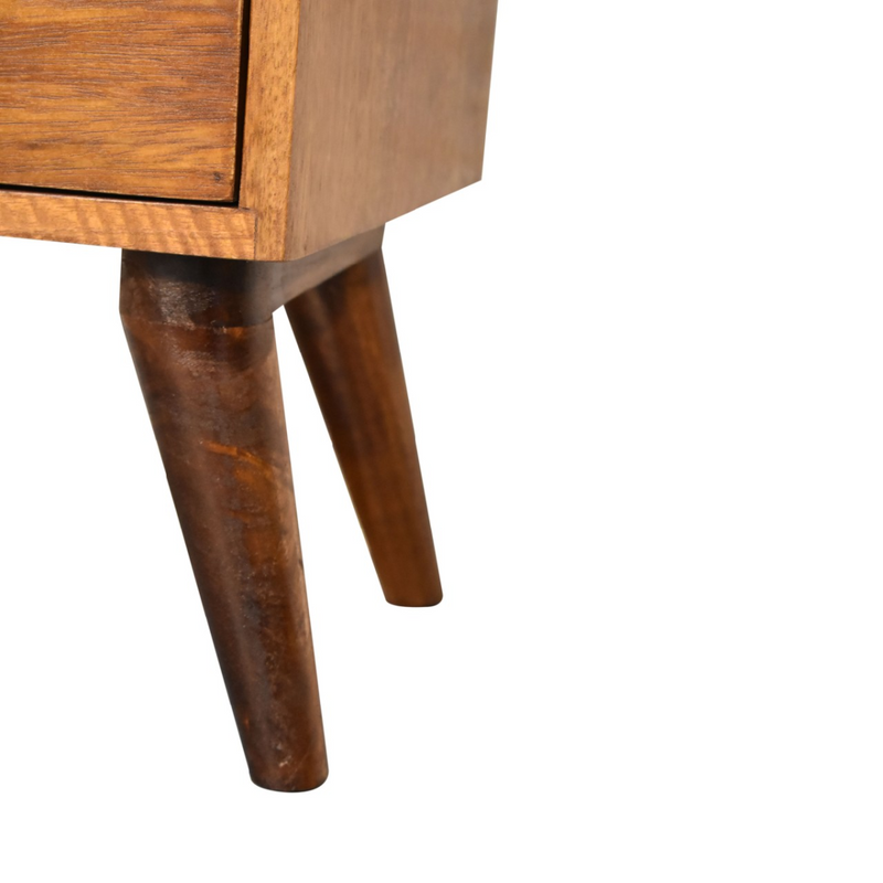 Artisan Furniture Solid Wood 4 Drawer Multi Chestnut Bedside
