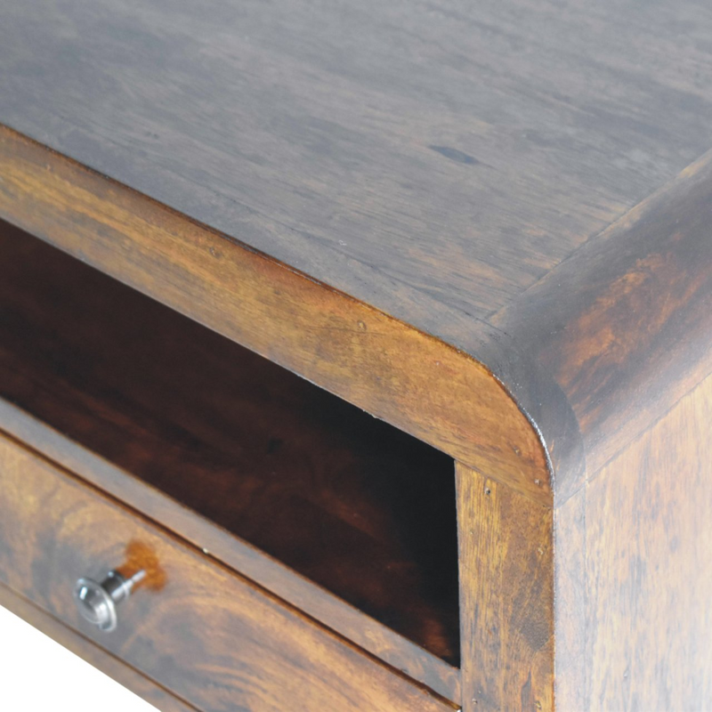 Artisan Furniture Solid Wood Chunky Chestnut 1 Drawer Wall Mounted Nightstand