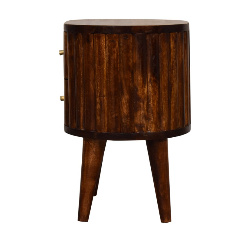 Artisan Furniture Solid Wood Stripe Chestnut Bedside
