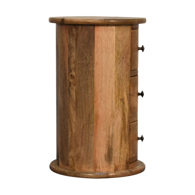 Artisan Furniture Solid Wood Mini Drum Chest