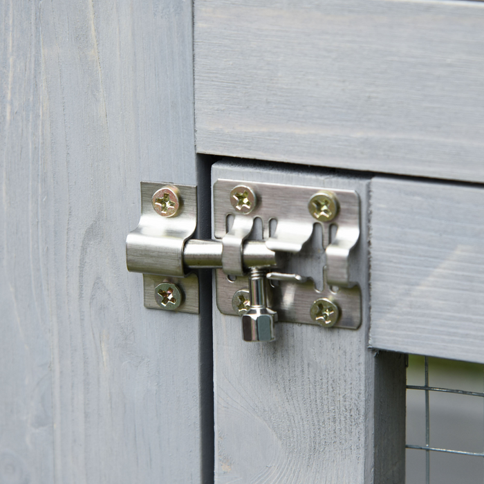 PawHut Wooden Cat House with Platforms, Cat Cage for Multiple Kittens