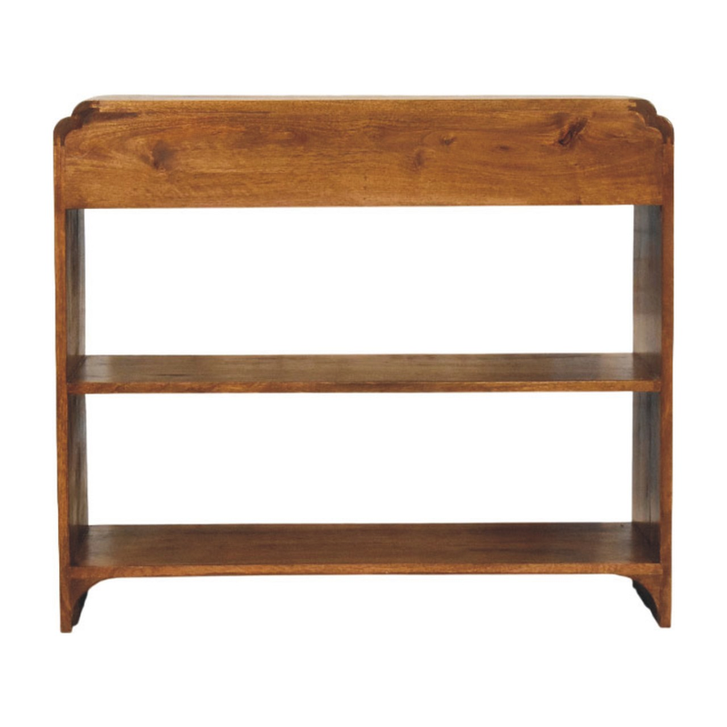 Artisan Furniture Solid Wood Ellington Console Table, 2 Drawer & 2 Open Slots, Brown