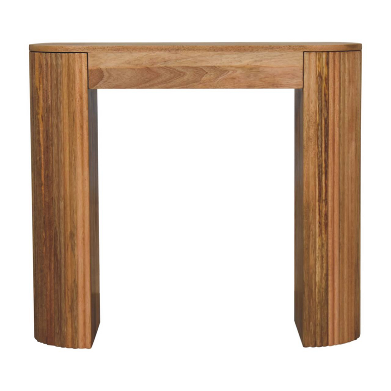 Artisan Furniture Solid Wood Soba Straight Console Table, 1 Drawer, Beige