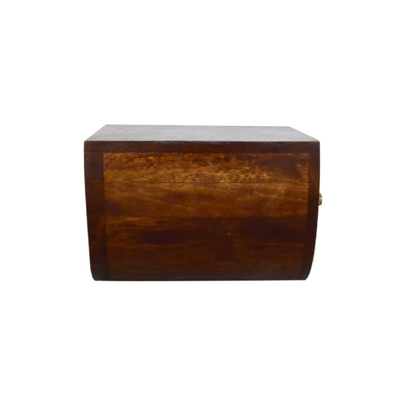 Artisan Furniture Solid Wood Chestnut Crescent Floating Bedside