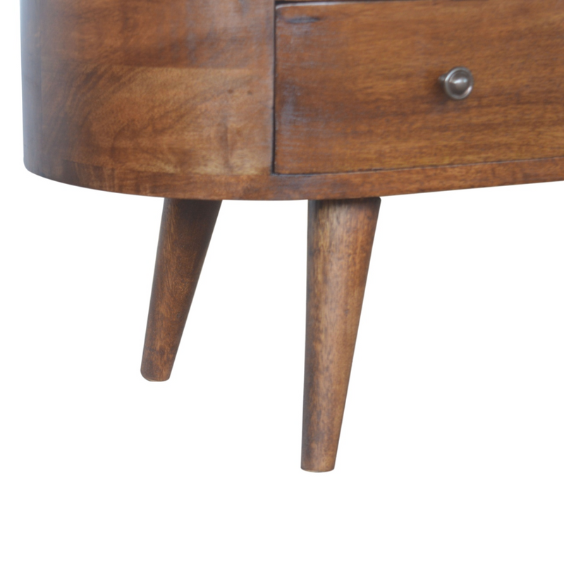Artisan Furniture Solid Wood Chestnut Rounded Entertainment Unit
