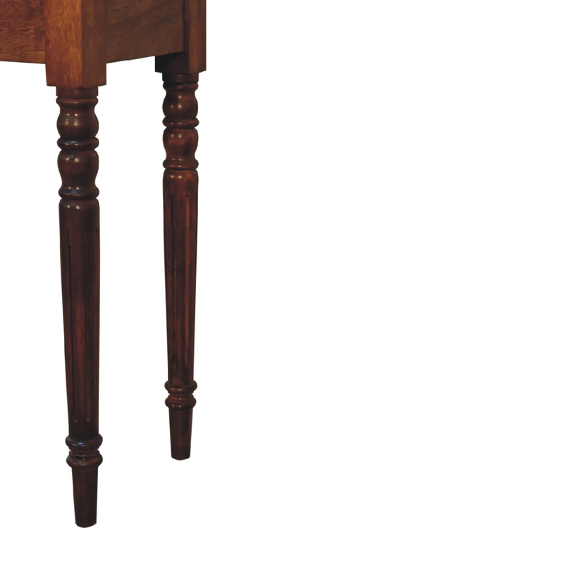 Artisan Furniture Solid Wood Chestnut Turned Leg Writing Desk