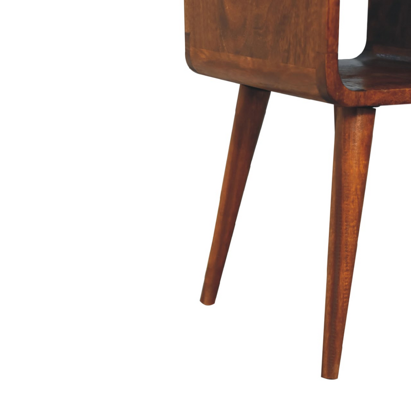 Artisan Furniture Solid Wood Mini Chestnut Curve Lower Bedside