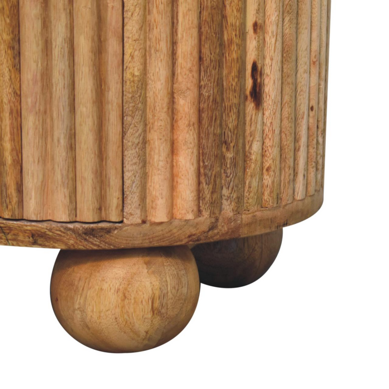 Artisan Furniture Solid Wood Soba Ball 3 Drawer Bedside