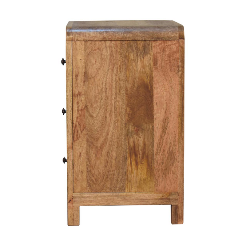 Artisan Furniture Solid Wood Aspen Oak-ish 3 Drawer Bedside