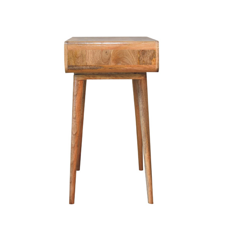 Artisan Furniture Solid Wood Curved Oak-ish Writing Desk