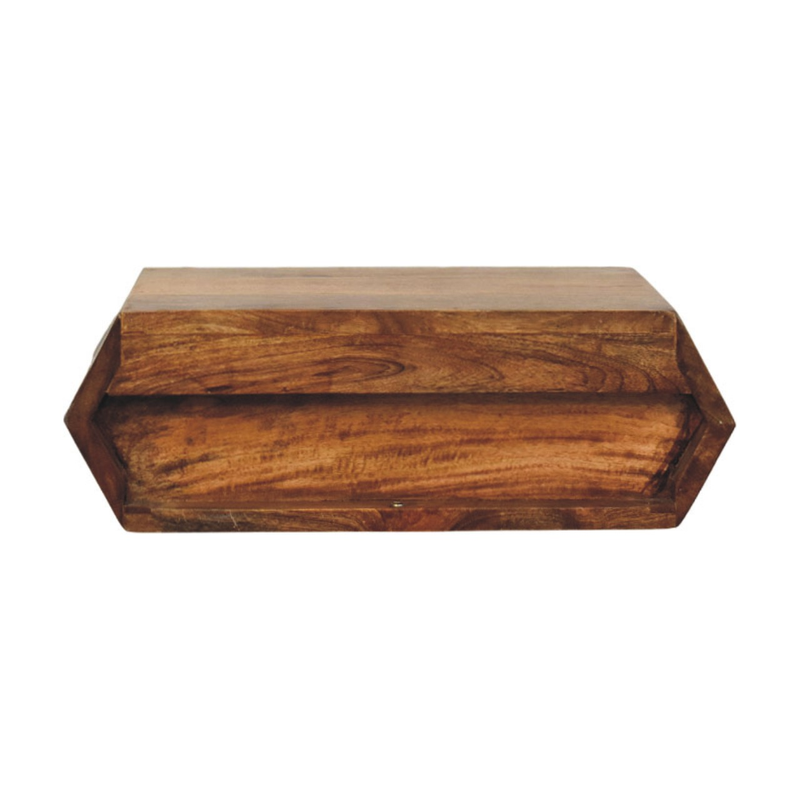Artisan Furniture Solid Wood Prisma Wall-Mounted Unit, 1 Drawer, Brown