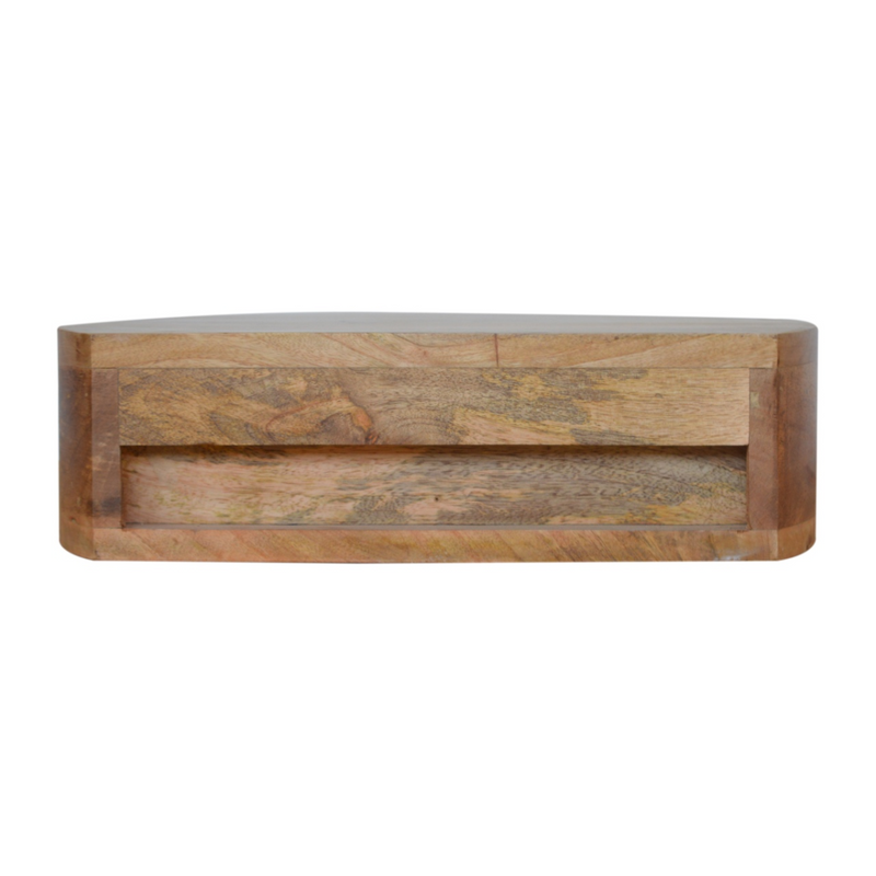 Artisan Furniture Solid Wood Wall Mounted Rounded Bedside