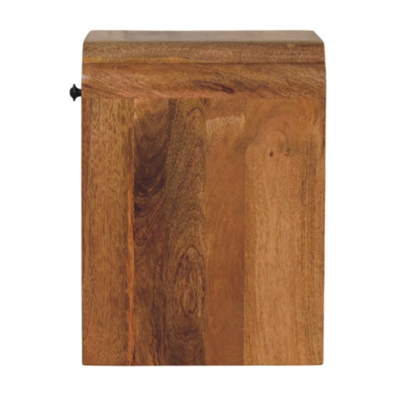 Artisan Furniture Solid Wood Newton Mini Oak-ish Nightstand with a drawer and open shelf