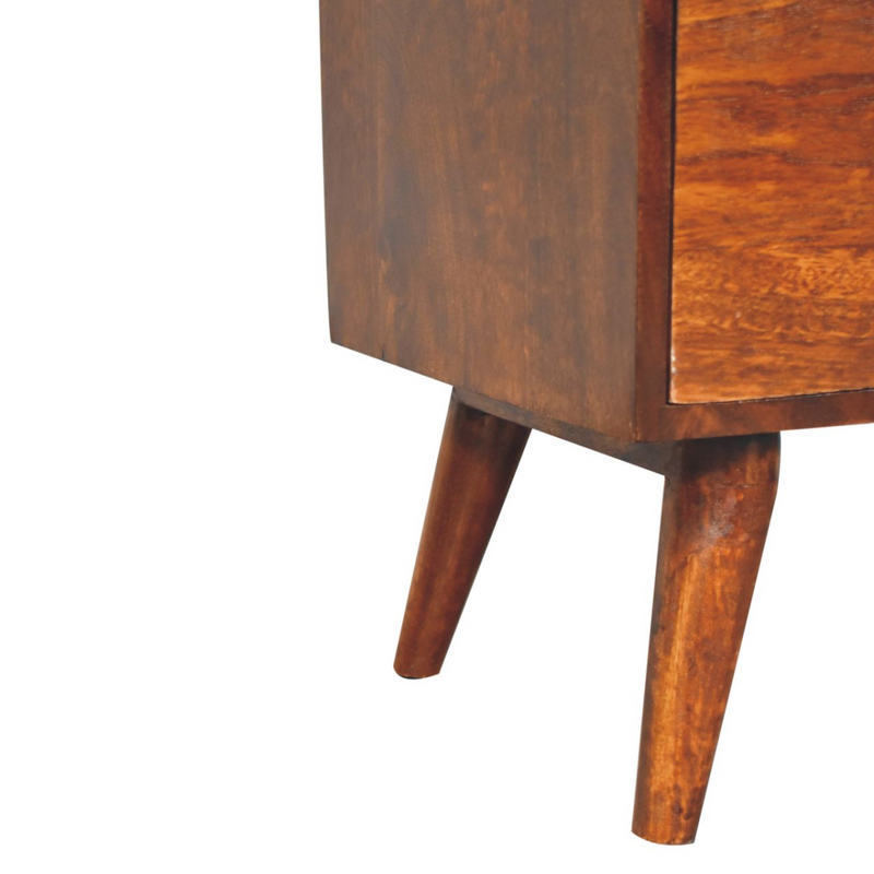 Artisan Furniture Solid Wood T-bar Raised Back Bedside