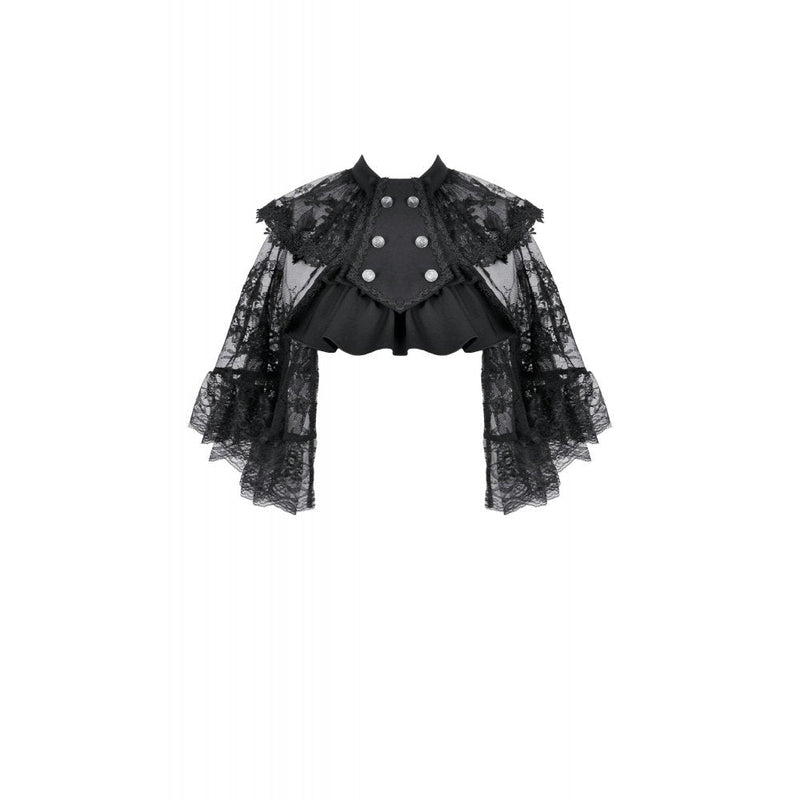 Dark in Love Bellatrix Lace Ruffle Capelet
