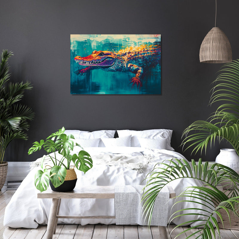 Crocodile Jungle Canvas