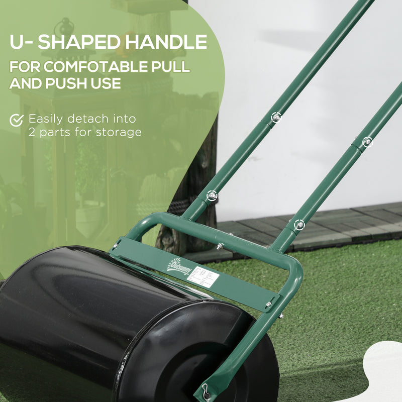 Outsunny Combination Push w/ 38L Sand or Water Garden Dark Green