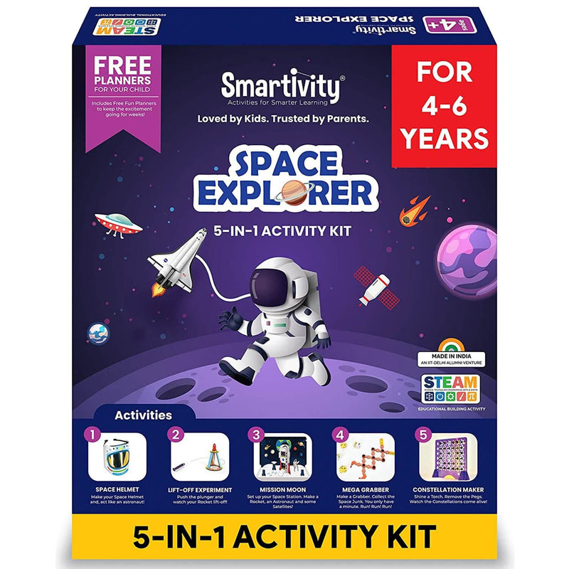 Smartivity Space Explorer DO-IT-YOURSELF, 5-IN-1 STEAM ACTIVITY KIT, Age 4+